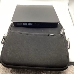 Black External DVD-RW Drive with Black Carrying Case